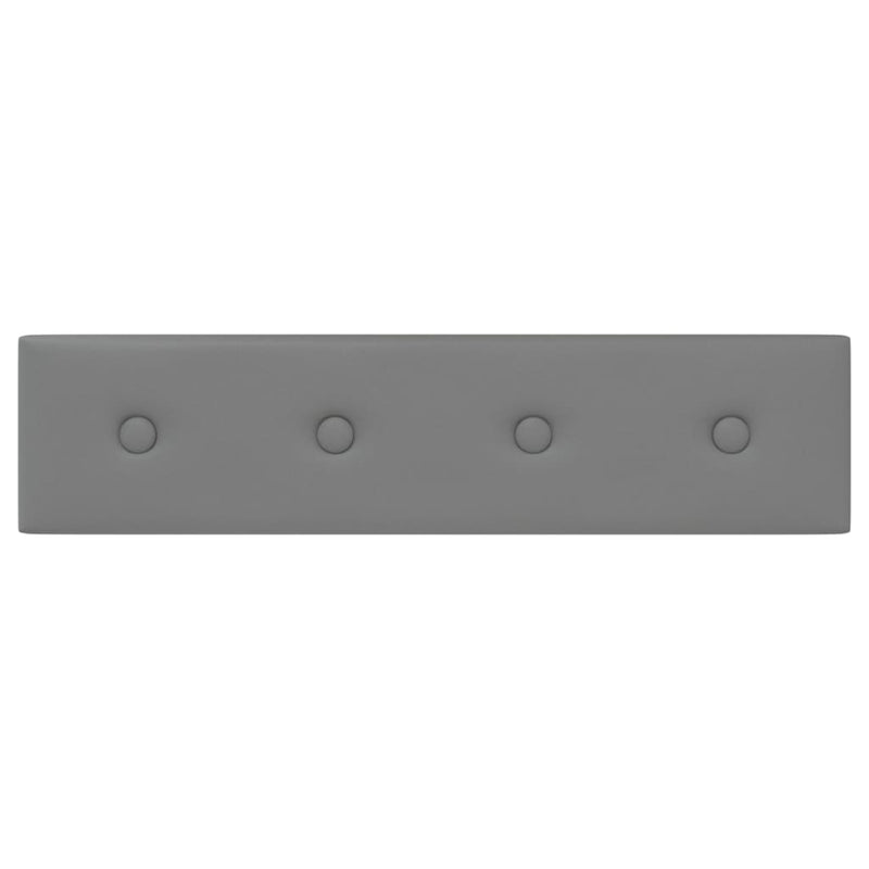 vidaXL 12 db szürke műbőr fali panel 60 x 15 cm 1,08 m²