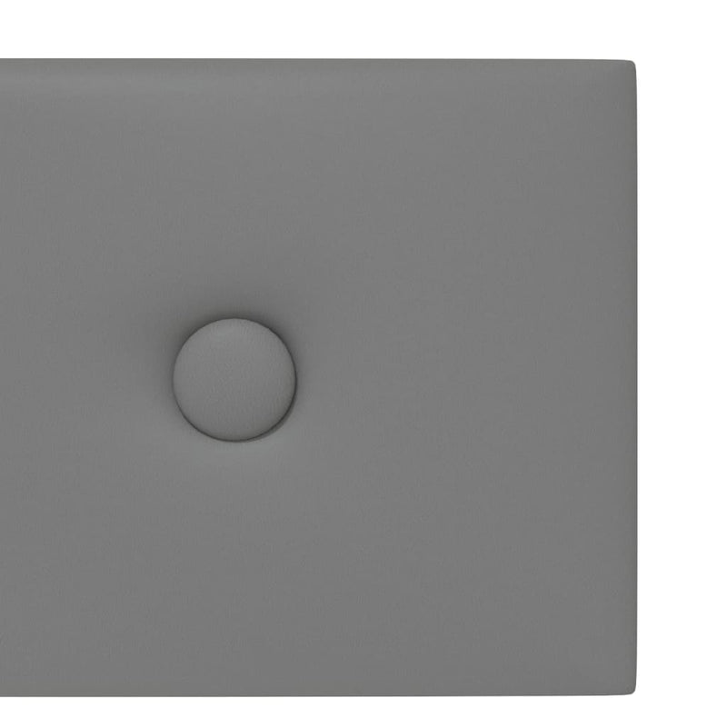 vidaXL 12 db szürke műbőr fali panel 60 x 15 cm 1,08 m²
