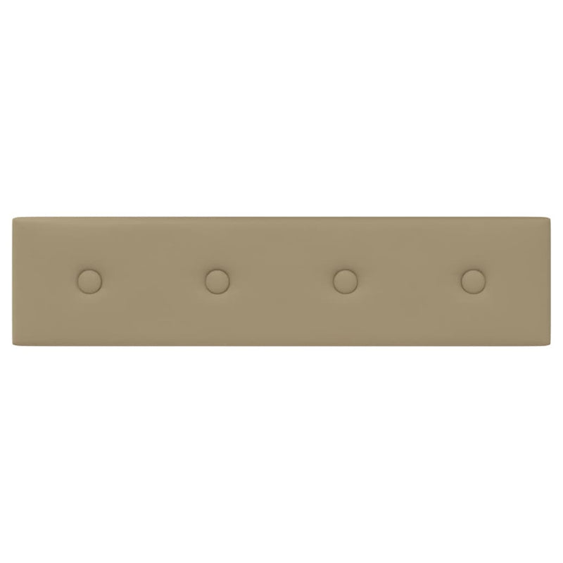 vidaXL 12 db cappuccino színű műbőr fali panel 60 x 15 cm 1,08 m²