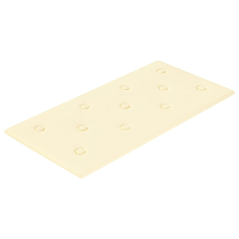 vidaXL 12 db krémfehér műbőr fali panel 60 x 30 cm 2,16 m²