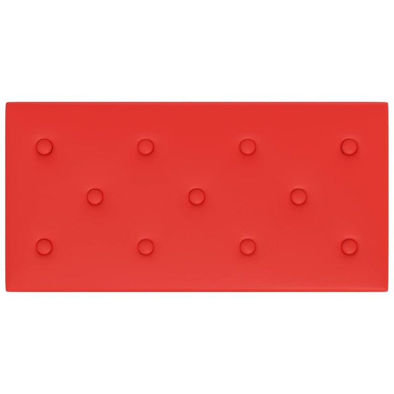 vidaXL 12 db piros műbőr fali panel 60 x 30 cm 2,16 m²