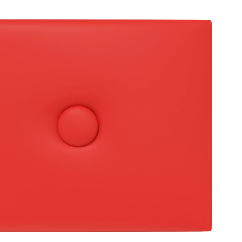 vidaXL 12 db piros műbőr fali panel 90 x 15 cm 1,62 m²
