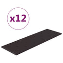 vidaXL 12 db fekete műbőr fali panel 90 x 30 cm 3,24 m²