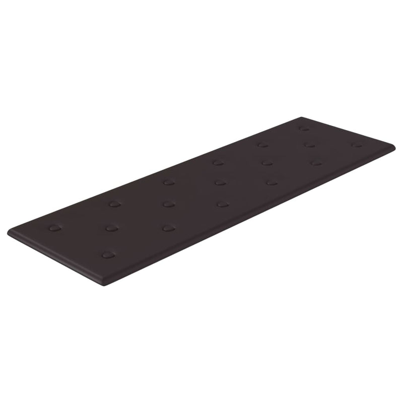 vidaXL 12 db fekete műbőr fali panel 90 x 30 cm 3,24 m²
