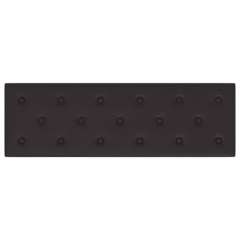 vidaXL 12 db fekete műbőr fali panel 90 x 30 cm 3,24 m²