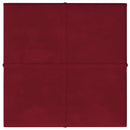 vidaXL 12 db bordó bársony fali panel 30 x 30 cm 1,08 m²