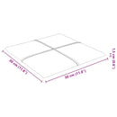 vidaXL 12 db bordó bársony fali panel 30 x 30 cm 1,08 m²