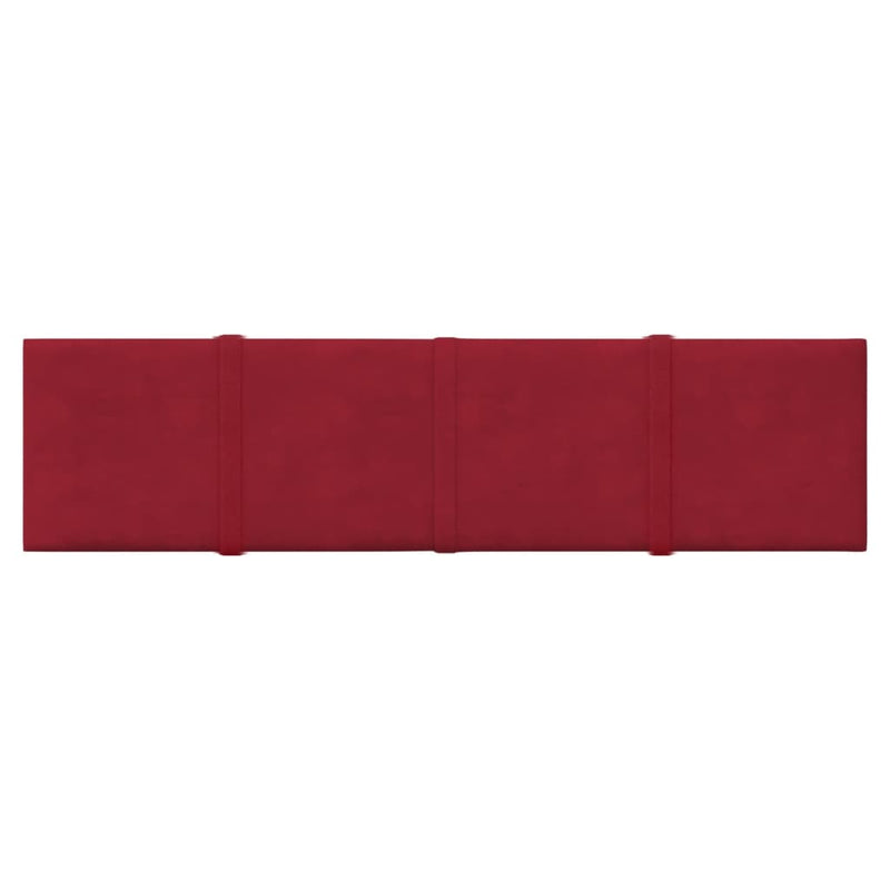 vidaXL 12 db bordó bársony fali panel 60 x 15 cm 1,08 m²