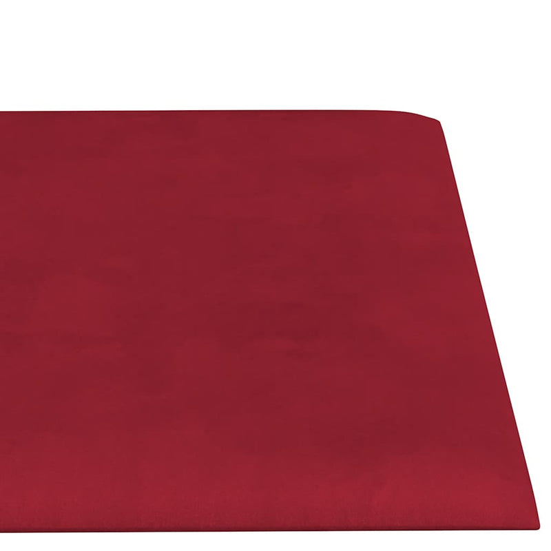 vidaXL 12 db bordó bársony fali panel 60 x 15 cm 1,08 m²