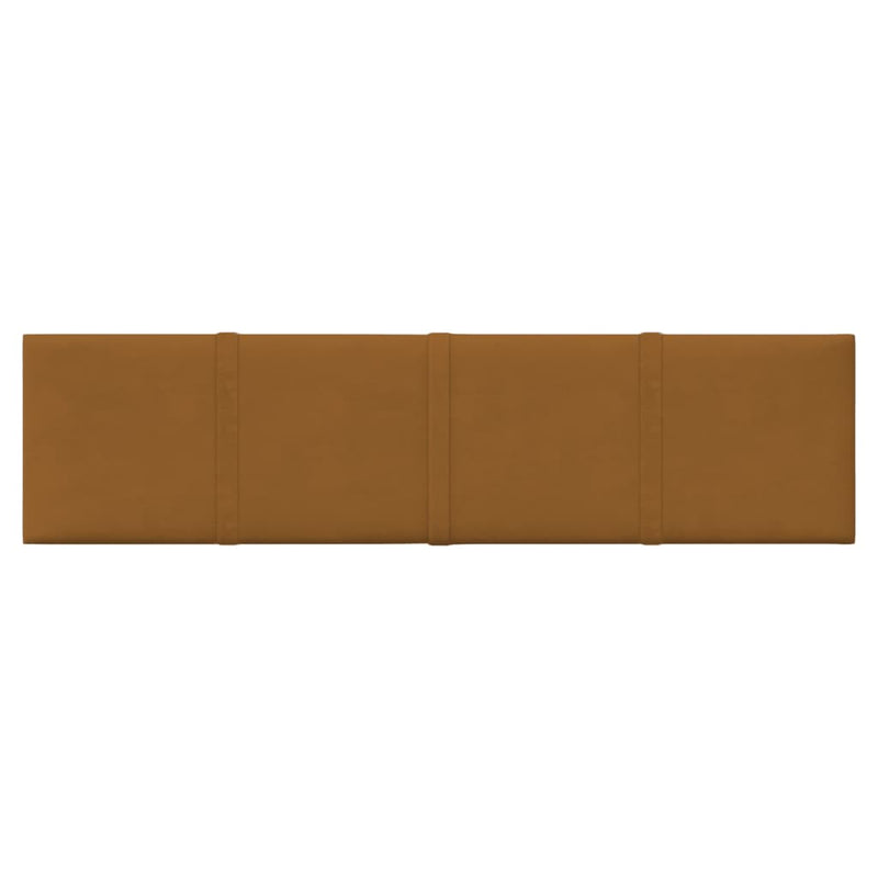 vidaXL 12 db barna bársony fali panel 60 x 15 cm 1,08 m²