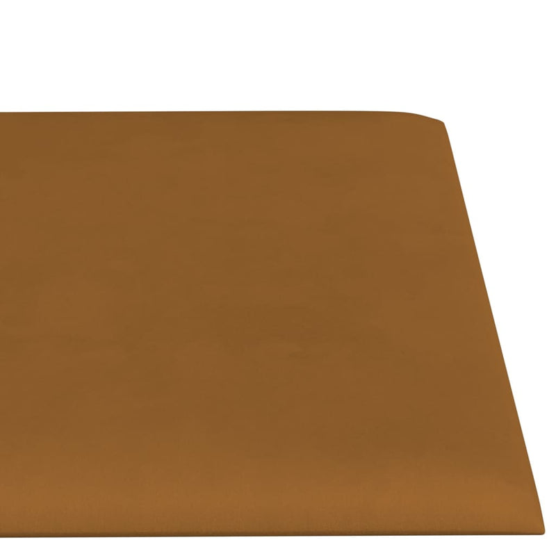 vidaXL 12 db barna bársony fali panel 60 x 15 cm 1,08 m²