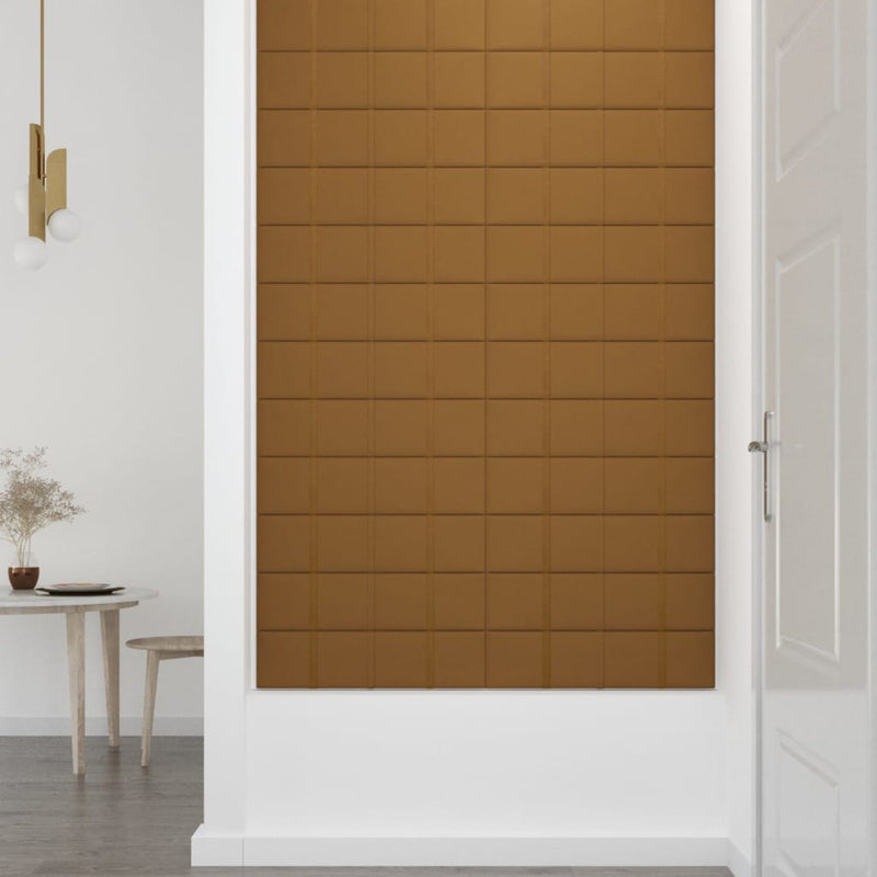 vidaXL 12 db barna bársony fali panel 60 x 15 cm 1,08 m²