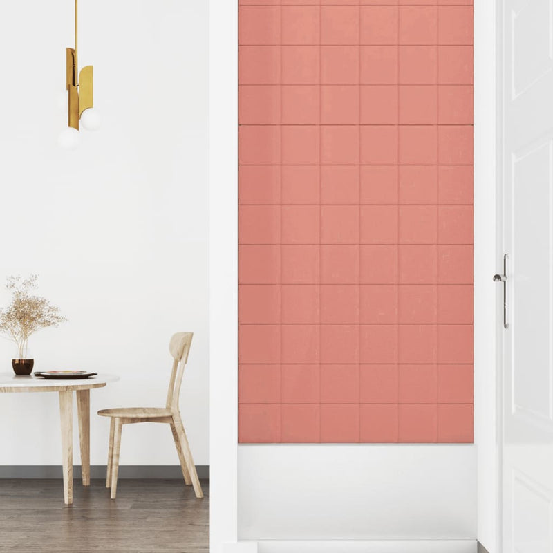 vidaXL 12 db rózsaszín bársony fali panel 90x15 cm 1,62 m²