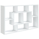 vidaXL fehér szerelt fa fali polc 85 x 16 x 52,5 cm