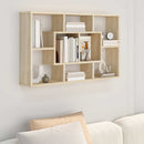 vidaXL sonoma tölgy szerelt fa fali polc 85 x 16 x 52,5 cm