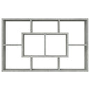 vidaXL betonszürke szerelt fa fali polc 85 x 16 x 52,5 cm