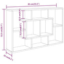 vidaXL betonszürke szerelt fa fali polc 85 x 16 x 52,5 cm