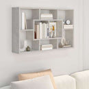 vidaXL betonszürke szerelt fa fali polc 85 x 16 x 52,5 cm