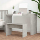 vidaXL betonszürke szerelt fa fésülködőszék 70 x 35 x 45 cm