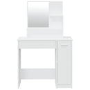 vidaXL fehér fésülködőasztal tükörrel 86,5 x 35 x 136 cm