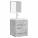 vidaXL betonszürke tükrös fürdőszobaszekrény 41 x 38,5 x 48 cm