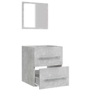 vidaXL betonszürke tükrös fürdőszobaszekrény 41 x 38,5 x 48 cm