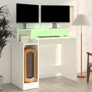 vidaXL fehér szerelt fa íróasztal LED-ekkel 97 x 45 x 90 cm