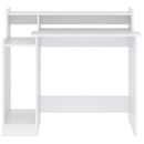 vidaXL fehér szerelt fa íróasztal LED-ekkel 97 x 45 x 90 cm