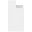 vidaXL fehér szerelt fa íróasztal LED-ekkel 97 x 45 x 90 cm