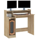 vidaXL sonoma tölgy színű szerelt fa íróasztal LED-ekkel 97x45x90 cm