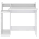 vidaXL magasfényű fehér szerelt fa íróasztal LED-ekkel 97 x 45 x 90 cm