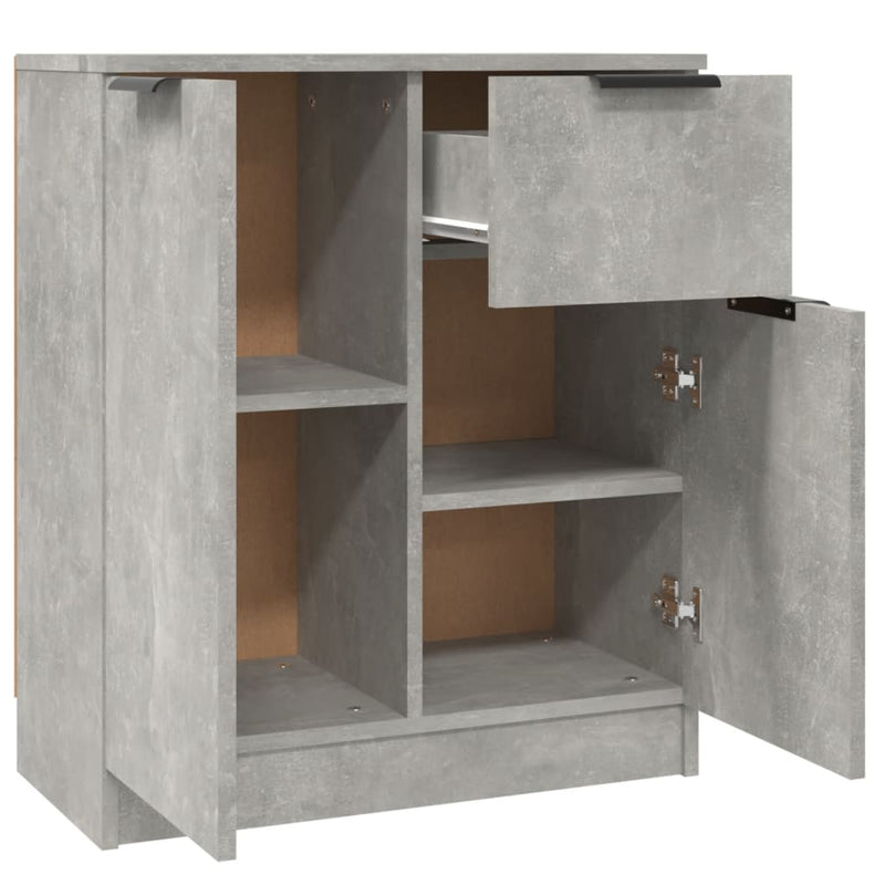 vidaXL betonszürke szerelt fa tálalóasztal 60 x 30 x 70 cm