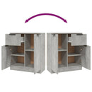 vidaXL betonszürke szerelt fa tálalóasztal 60 x 30 x 70 cm