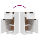 vidaXL 2 db fehér szerelt fa tálalószekrény 30 x 30 x 70 cm