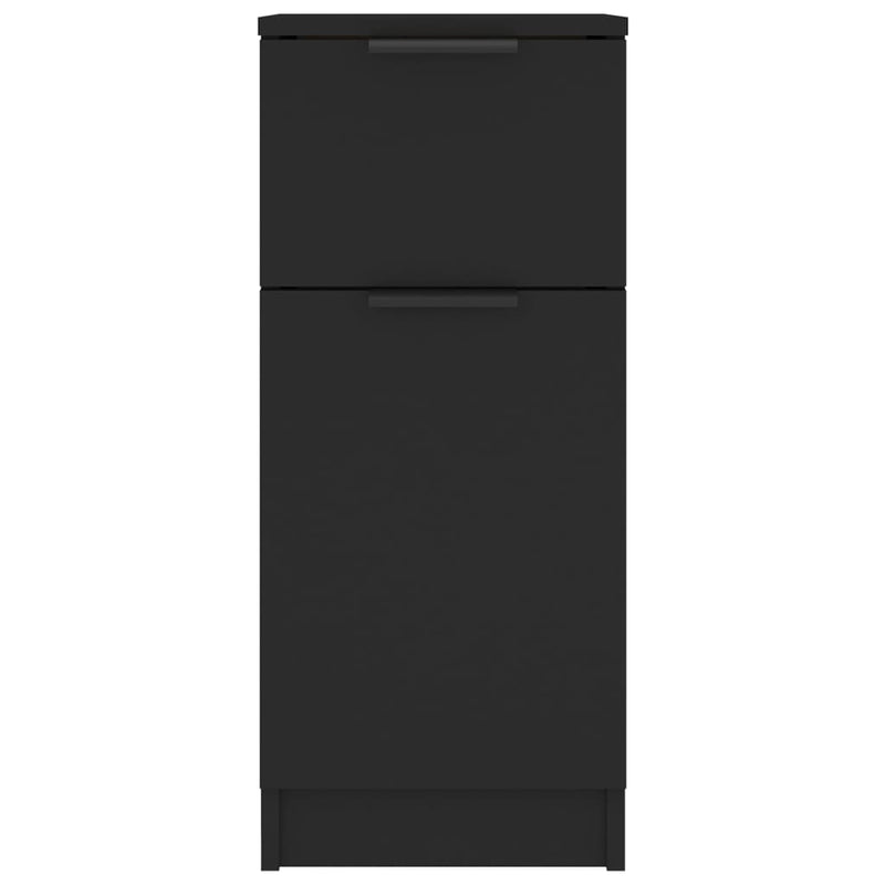 vidaXL 2 db fekete szerelt fa tálalószekrény 30 x 30 x 70 cm