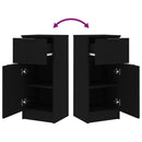 vidaXL 2 db fekete szerelt fa tálalószekrény 30 x 30 x 70 cm