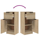 vidaXL sonoma tölgy színű szerelt fa tálalószekrény 30 x 30 x 70 cm