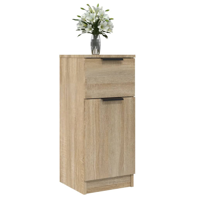 vidaXL 2 db sonoma tölgy színű szerelt fa tálalószekrény 30x30x70 cm