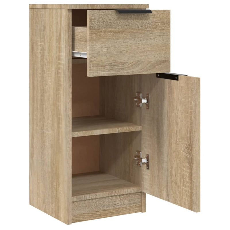 vidaXL 2 db sonoma tölgy színű szerelt fa tálalószekrény 30x30x70 cm