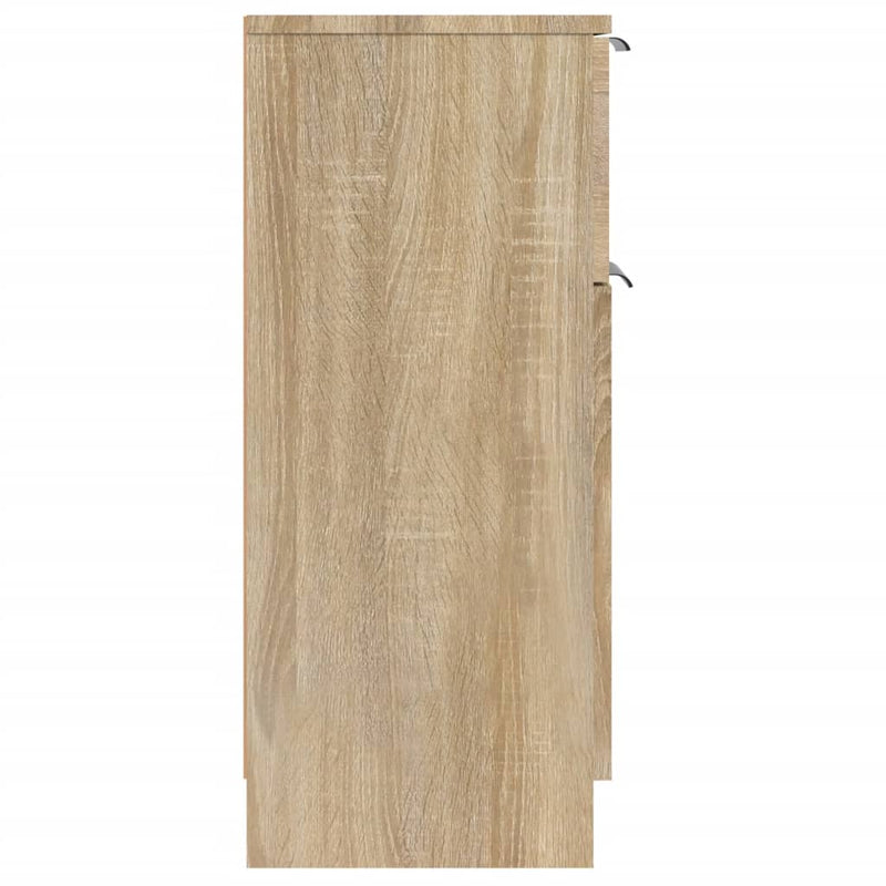 vidaXL 2 db sonoma tölgy színű szerelt fa tálalószekrény 30x30x70 cm