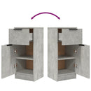 vidaXL betonszürke szerelt fa tálalószekrény 30 x 30 x 70 cm