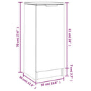 vidaXL 2 db fekete szerelt fa tálalószekrény 30 x 30 x 70 cm