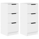 vidaXL 2 db fehér szerelt fa tálalóasztal 30 x 30 x 70 cm