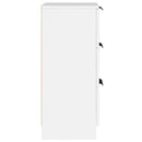 vidaXL 2 db fehér szerelt fa tálalóasztal 30 x 30 x 70 cm