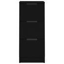 vidaXL fekete szerelt fa tálalószekrény 30 x 30 x 70 cm