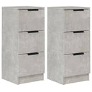 vidaXL 2 db betonszürke szerelt fa tálalóasztal 30 x 30 x 70 cm