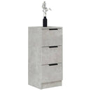 vidaXL 2 db betonszürke szerelt fa tálalóasztal 30 x 30 x 70 cm