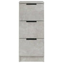vidaXL 2 db betonszürke szerelt fa tálalóasztal 30 x 30 x 70 cm