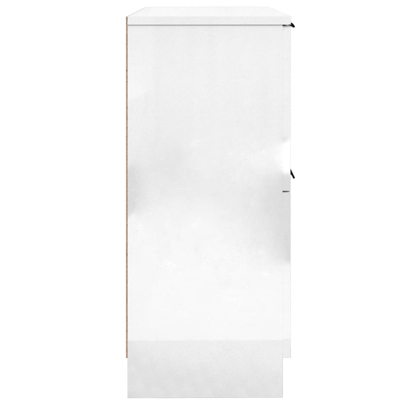 vidaXL 2 db magasfényű fehér szerelt fa tálalószekrény 30 x 30 x 70 cm