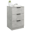 vidaXL 2 db betonszürke éjjeliszekrény 40 x 36 x 65 cm